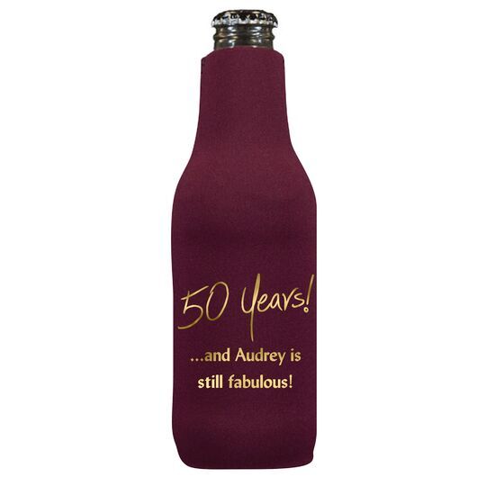 Fun 50 Years Bottle Huggers